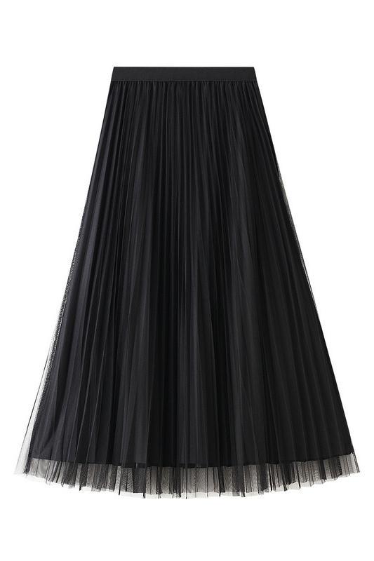 Reversible Two-way Pleated Midi Skirt-Sunfere