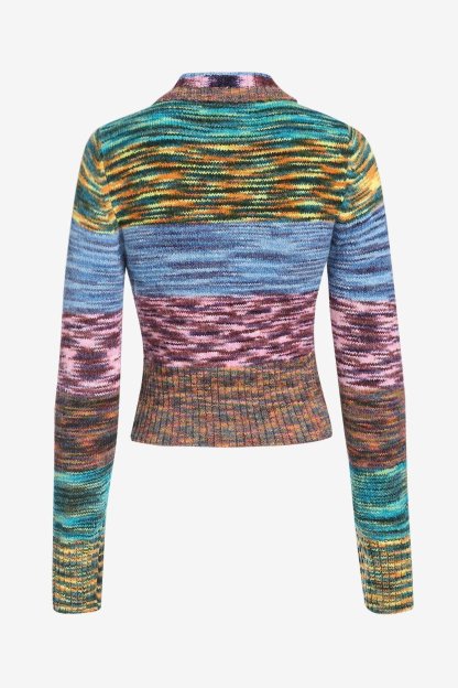 top-Judith Colorblock Knit Sweater Cardigan-SO00611281969-Multi-S - Sunfere
