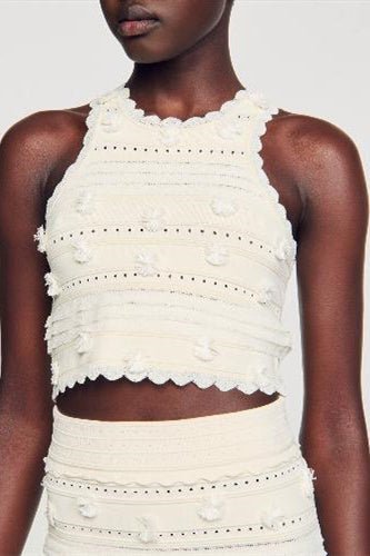 Julia Embellished Hollow Out Knit Set-Sunfere