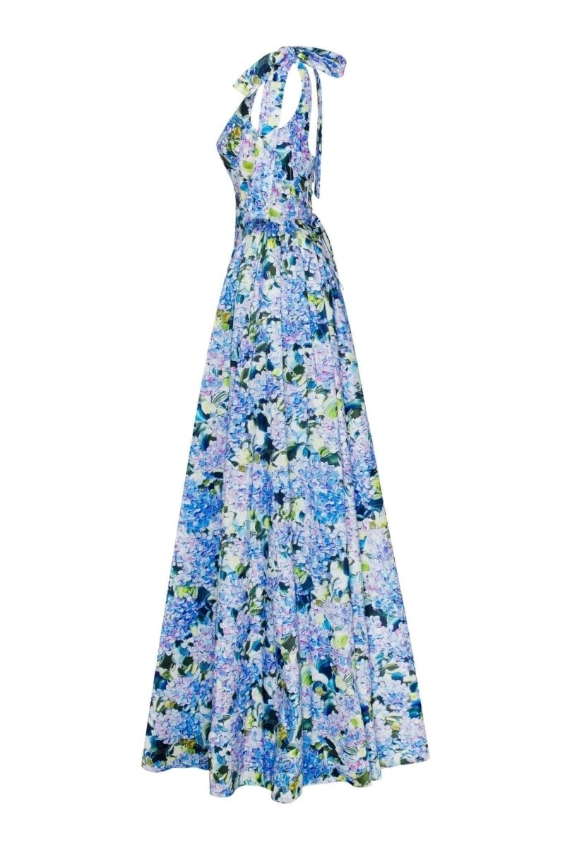 Kacey Hydrangea Printed Strap Maxi Dress-Sunfere