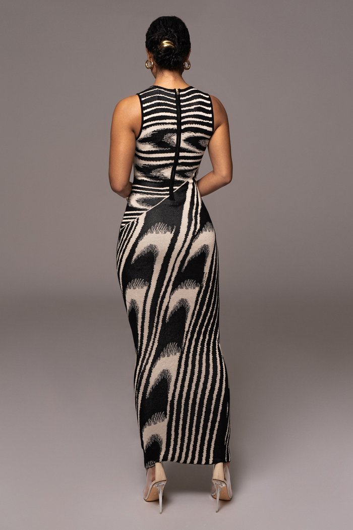 dresses-Kailani Round Neck Knit Maxi Dress-SD00211221938-Black-S - Sunfere