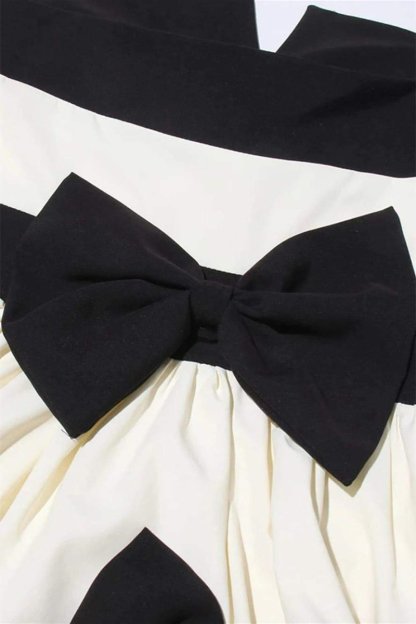 Karen Colorblock Bowknot Maxi Dress-Sunfere