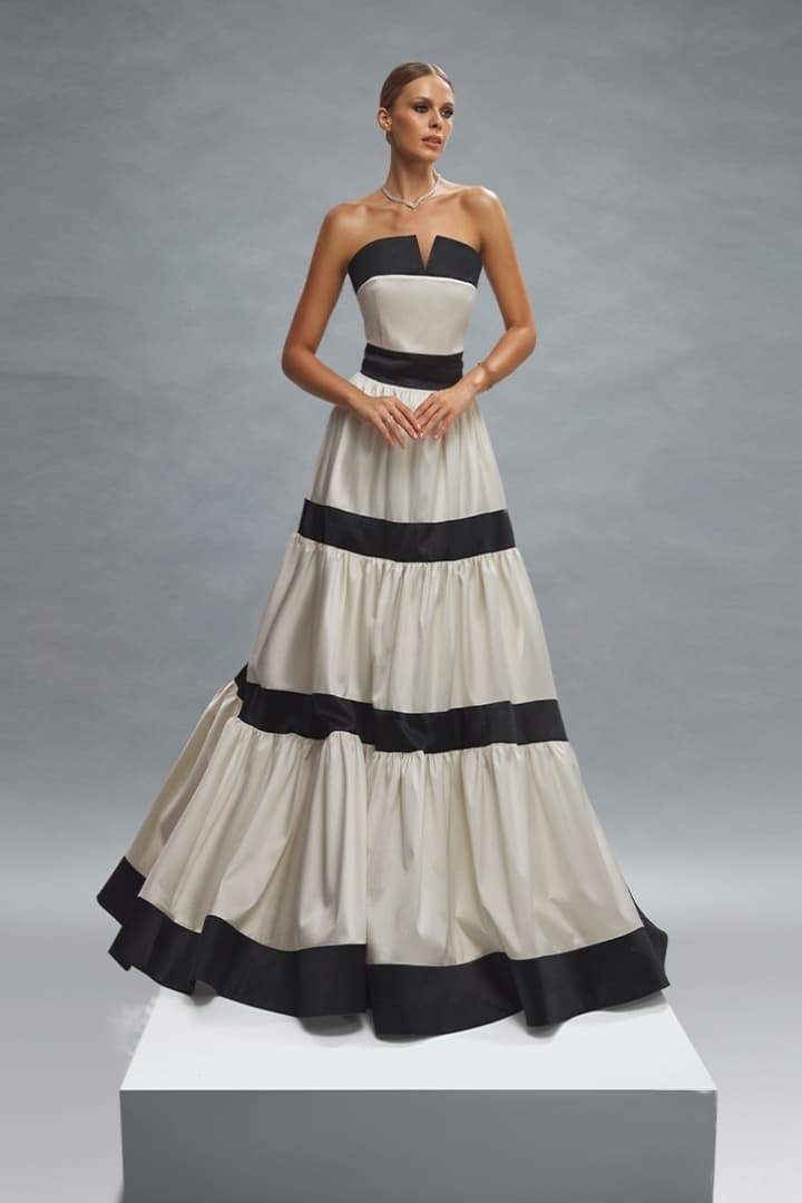 Karen Colorblock Bowknot Maxi Dress-Sunfere