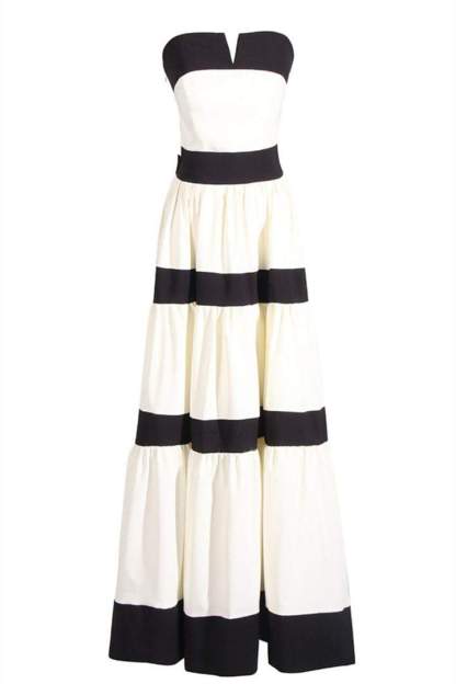 Karen Colorblock Bowknot Maxi Dress-Sunfere