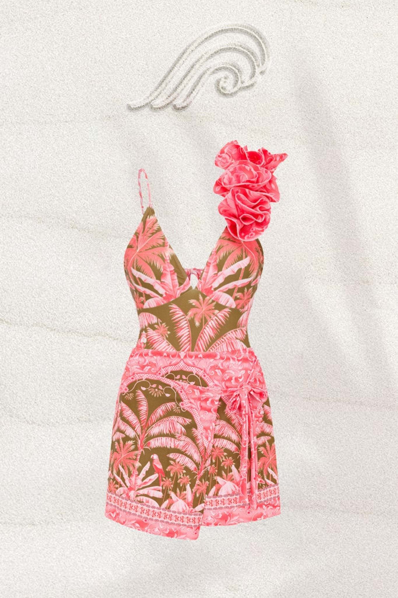Karena Tropical Printed Two-pieces Swim Set-Sunfere