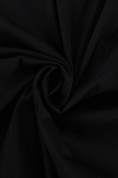 dresses-Kathy Peter Pan Collar V-neck Midi Dress-SD00601242194-Black-S - Sunfere