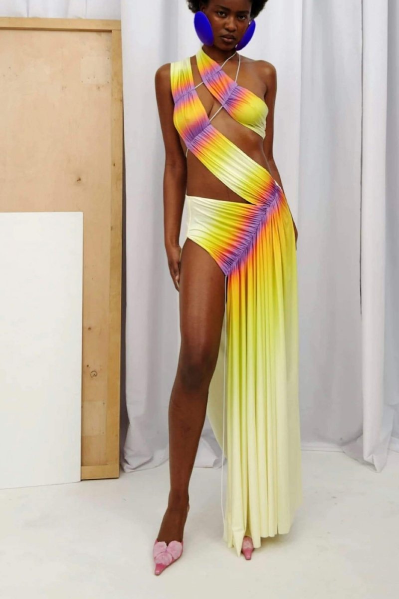 dresses-Kendra Tie Dye Wrap-around Maxi Dress-SD00603292573-Yellow-S - Sunfere