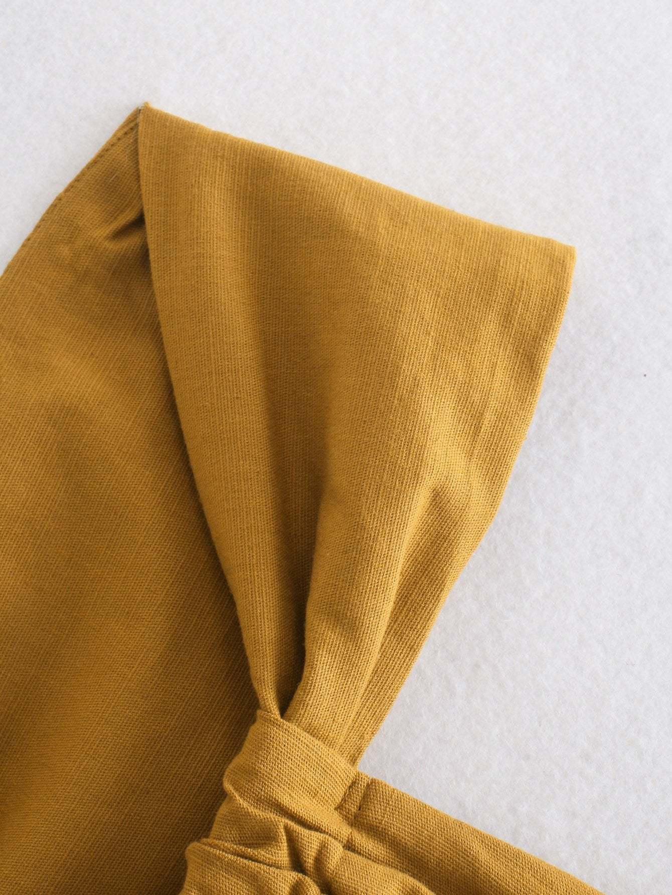 Laura One Shoulder Crop Linen Top-Sunfere