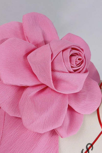 dresses-Lea Flower Cut-out Midi Dress-SD00603192473-Pink-S - Sunfere