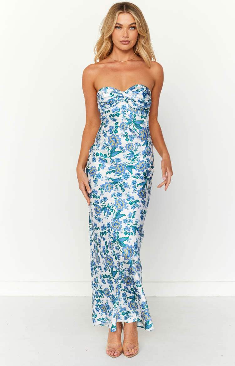Lorna Printed Knotted Tube Maxi Dress