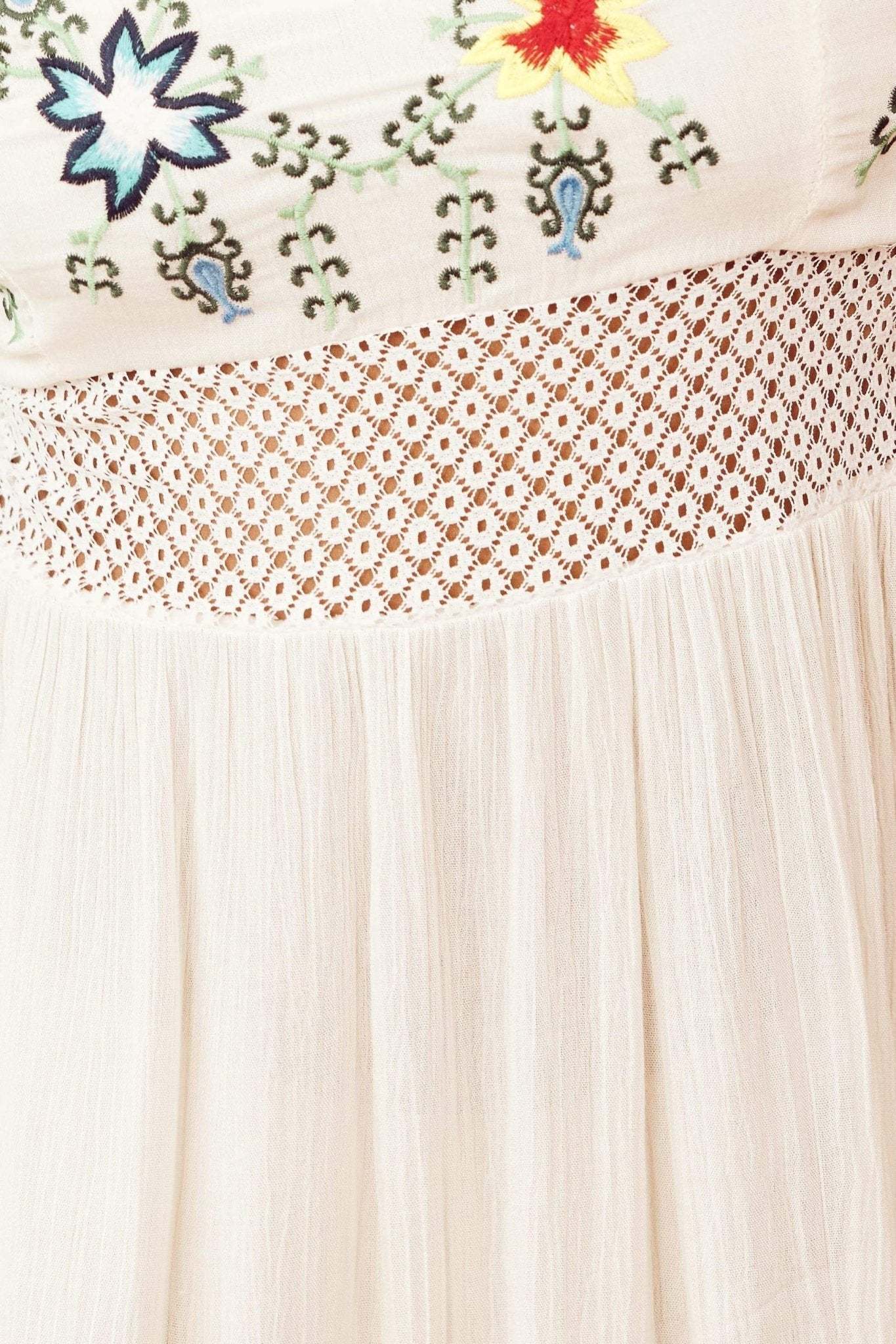 Luna Floral Embroidery Sleeveless Maxi Dress-Sunfere