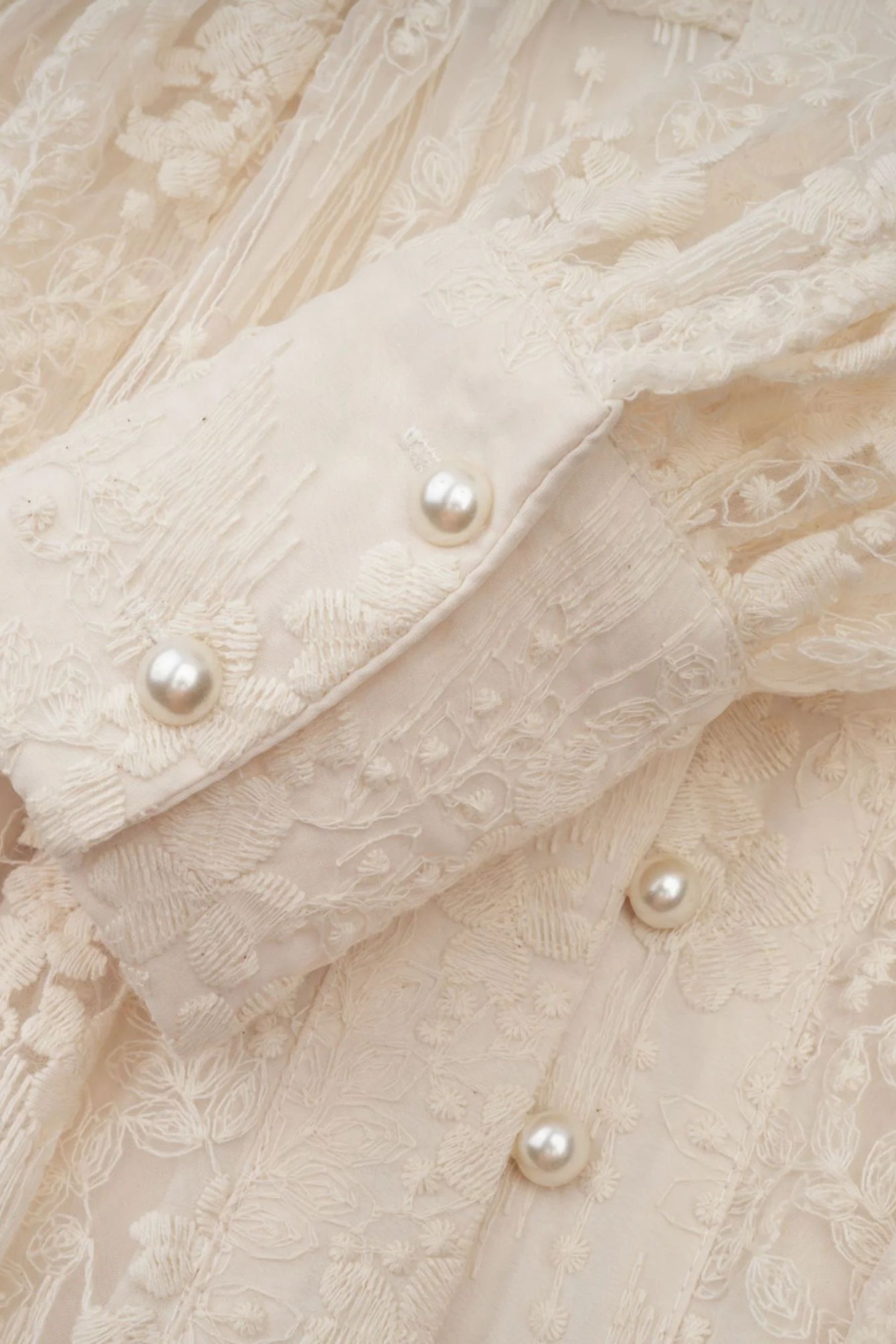 Madeline V-Neck Lace Embroidered Midi Dress