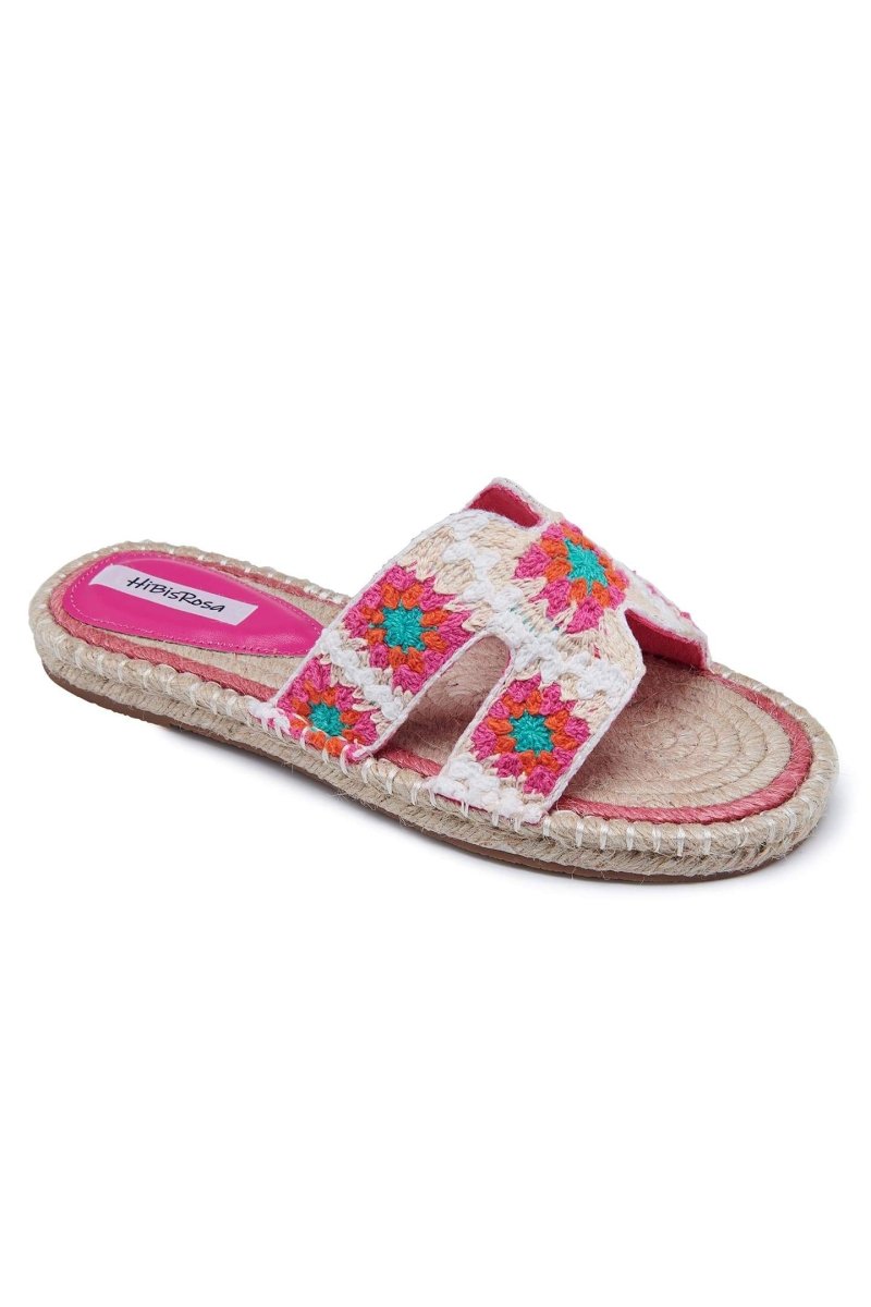 shoes-Mag Crochet Espadrille Sandals-SSH00603282559-Hot Pink-37 - Sunfere
