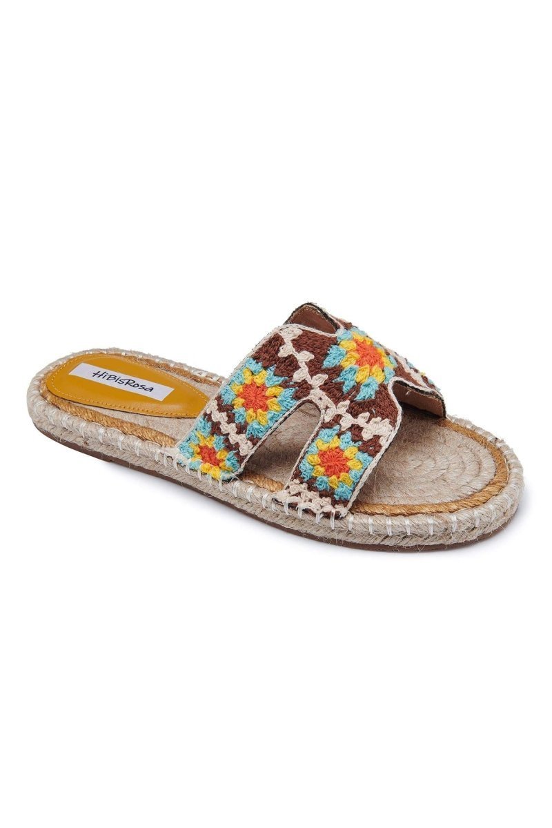 Mag Crochet Espadrille Sandals-Sunfere