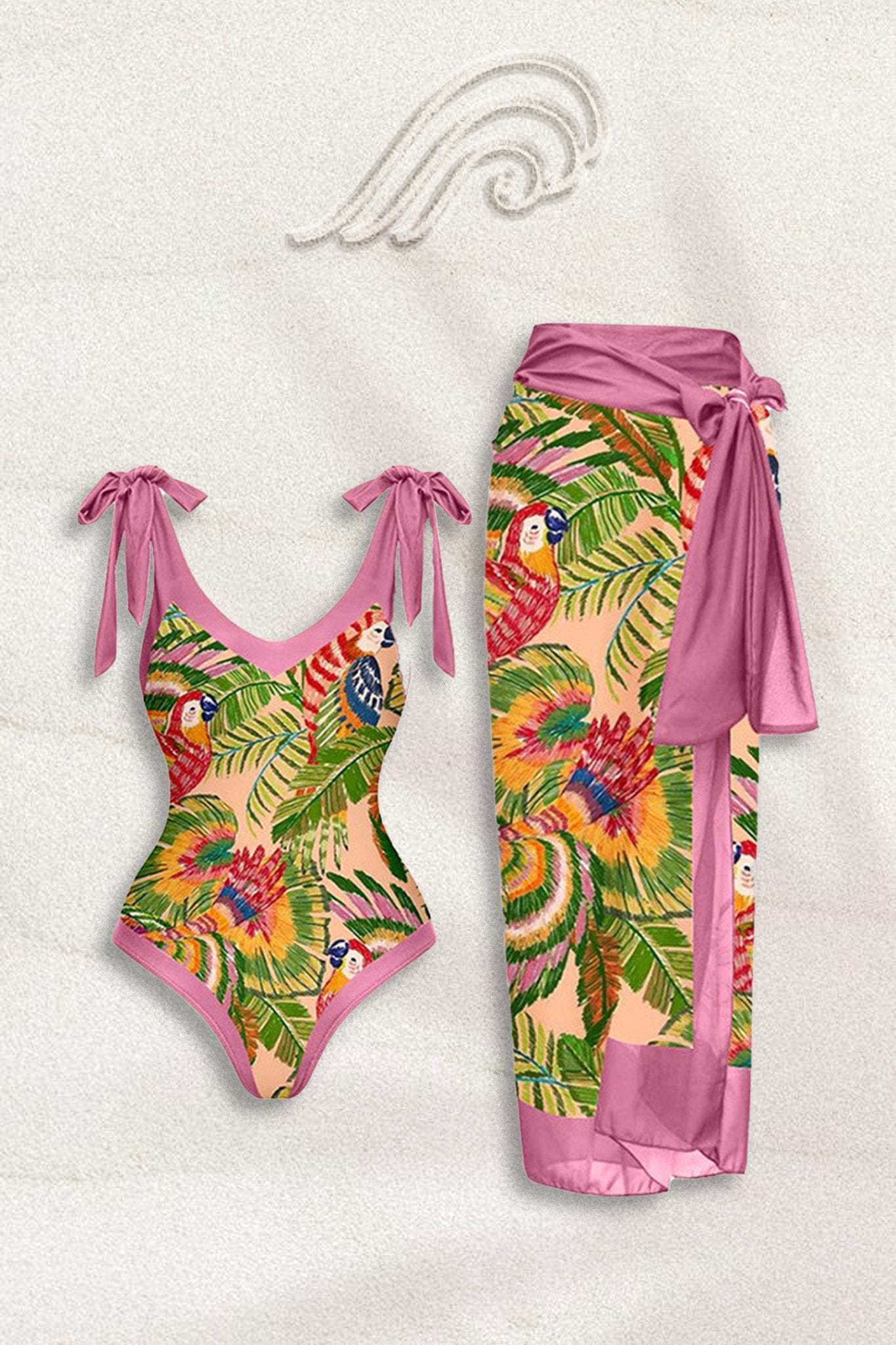 Mamie Tropical Printed Swim Set-Sunfere