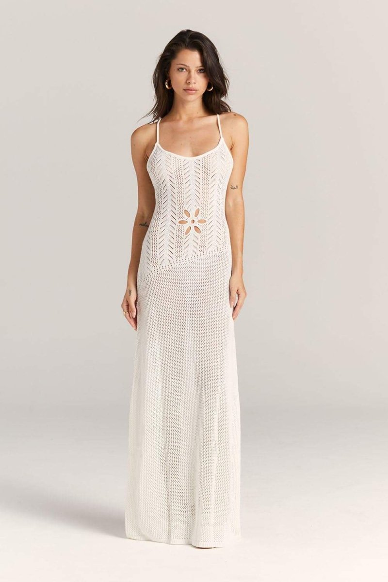 dresses-Marjorie Flower Cut-out Crochet Maxi Dress-SD00604122675-White-S - Sunfere