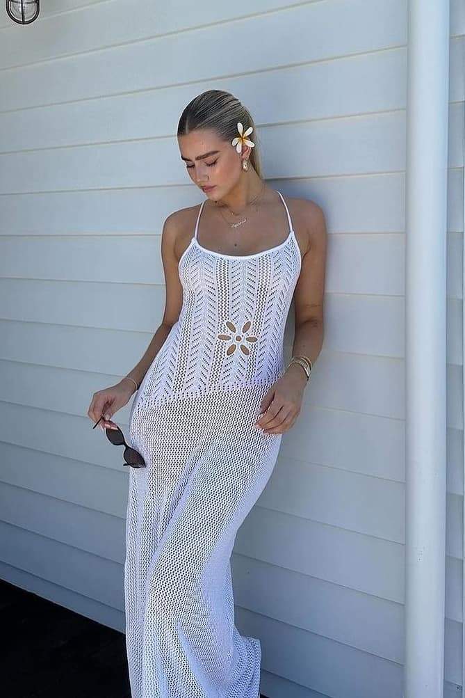 Off-Shoulder Rib Knit Dress – La Garçonne