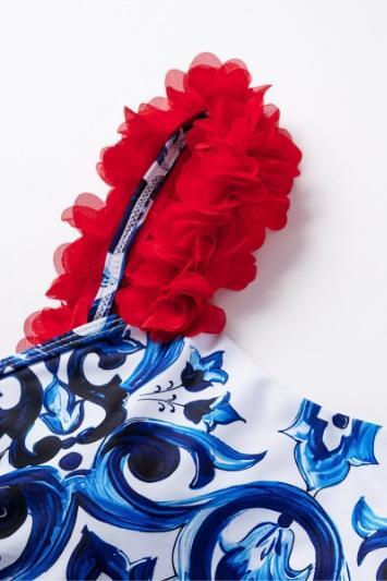 Martha Printed Gathered Two-pieces Swim Set-Sunfere