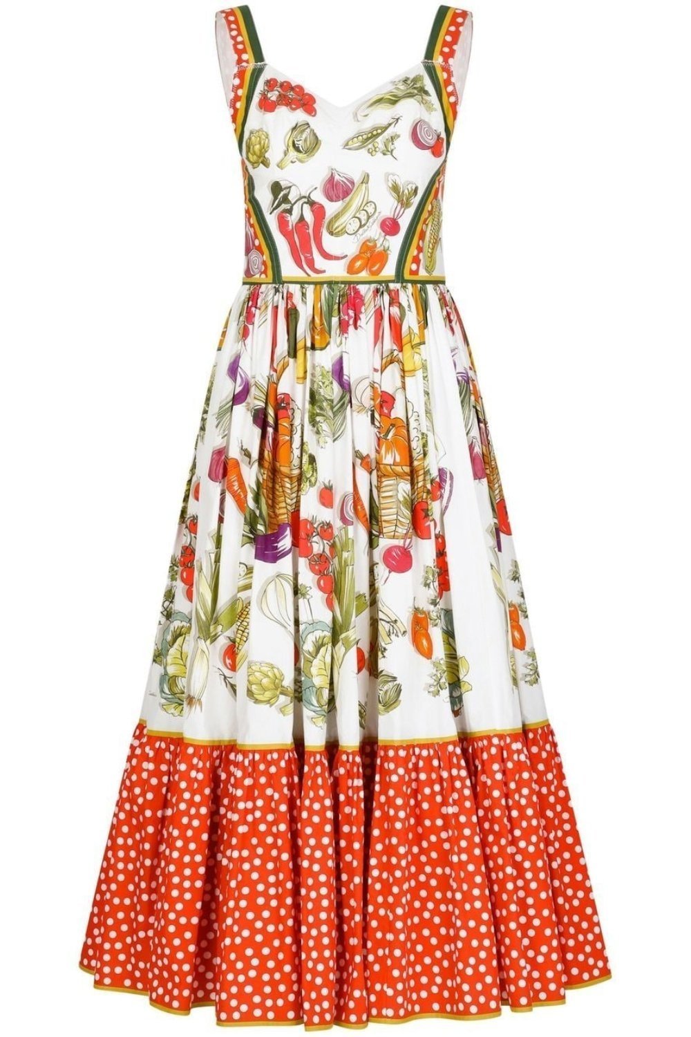 Melissa Printed Flare Strap Midi Dress-Sunfere