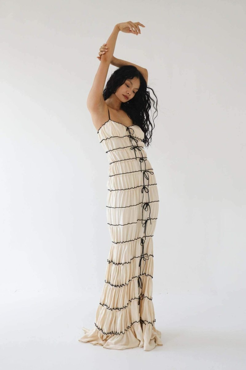 Melissa Ruffle Tunnel Maxi Dress-Sunfere