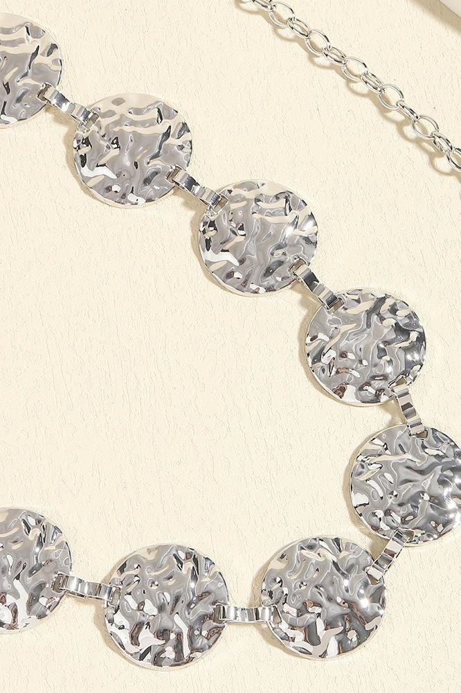 Metal Round Decor Waist Chain Belt-Sunfere