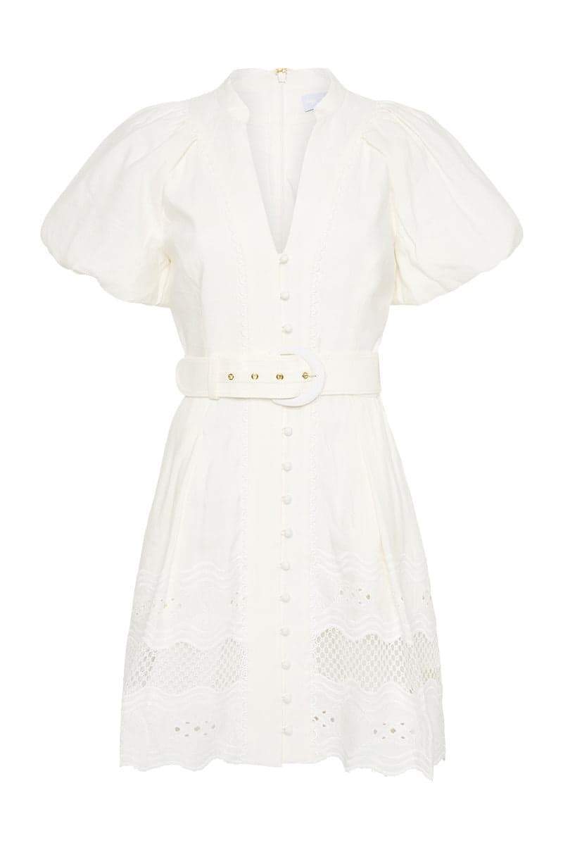 dresses-Miranda Embroidered V-neck Mini Dress-SD00604102657-White-S - Sunfere