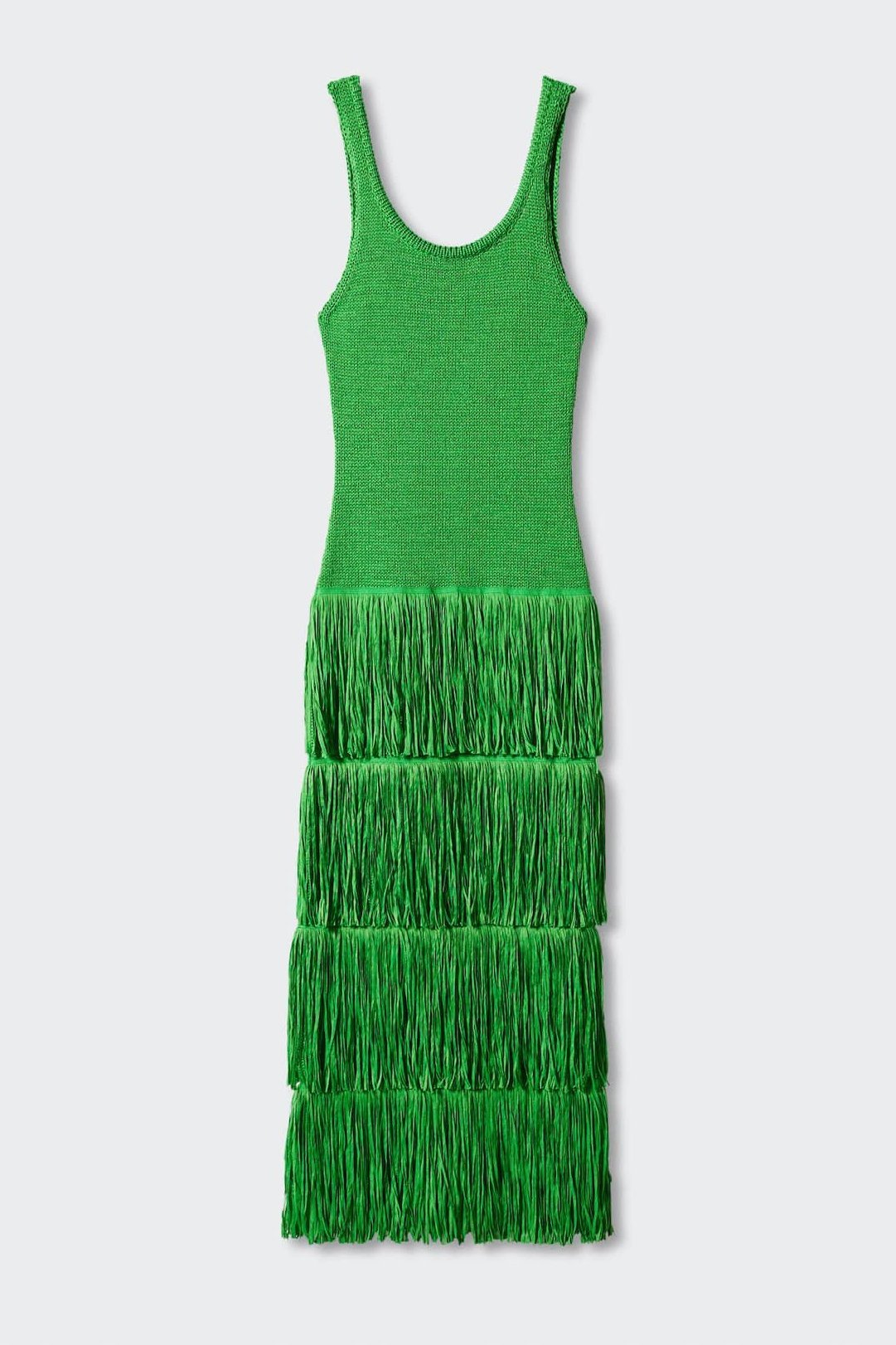 Miriam Tassel Knit Strap Maxi Dress