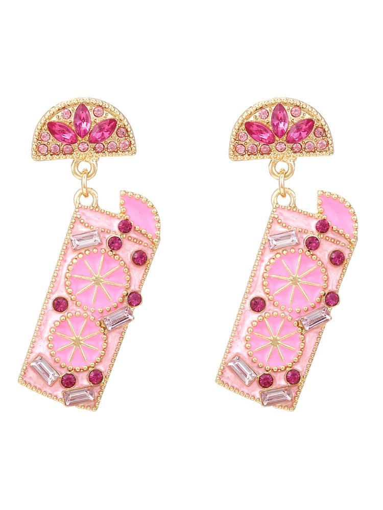 Mocktail Diamante Drop Earrings-Sunfere
