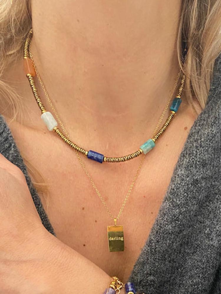 Moira Colliding Color Stone Necklace