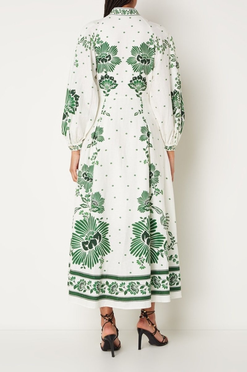 Nalin Printed Maxi Blouse Dress-Sunfere