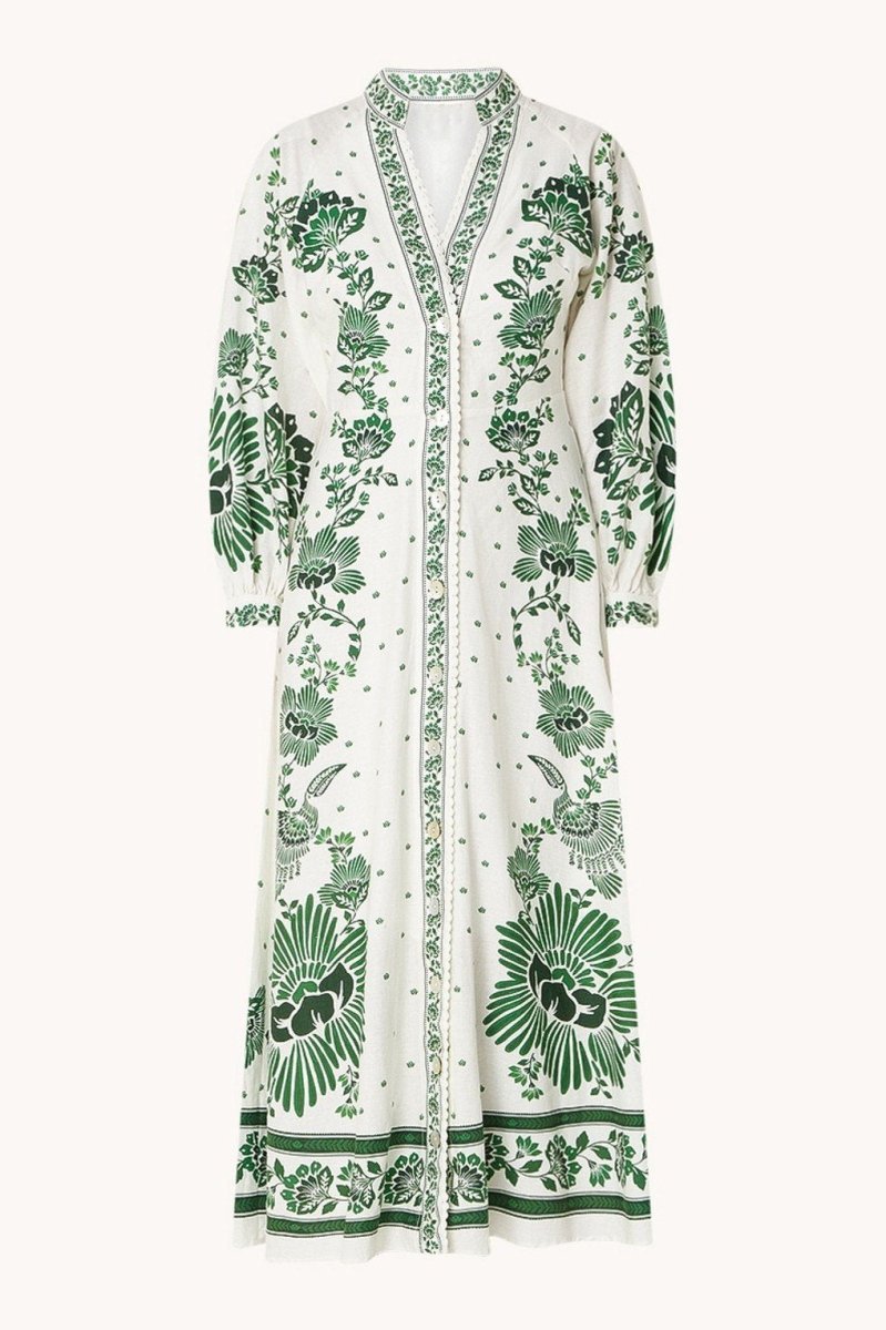 Nalin Printed Maxi Blouse Dress-Sunfere