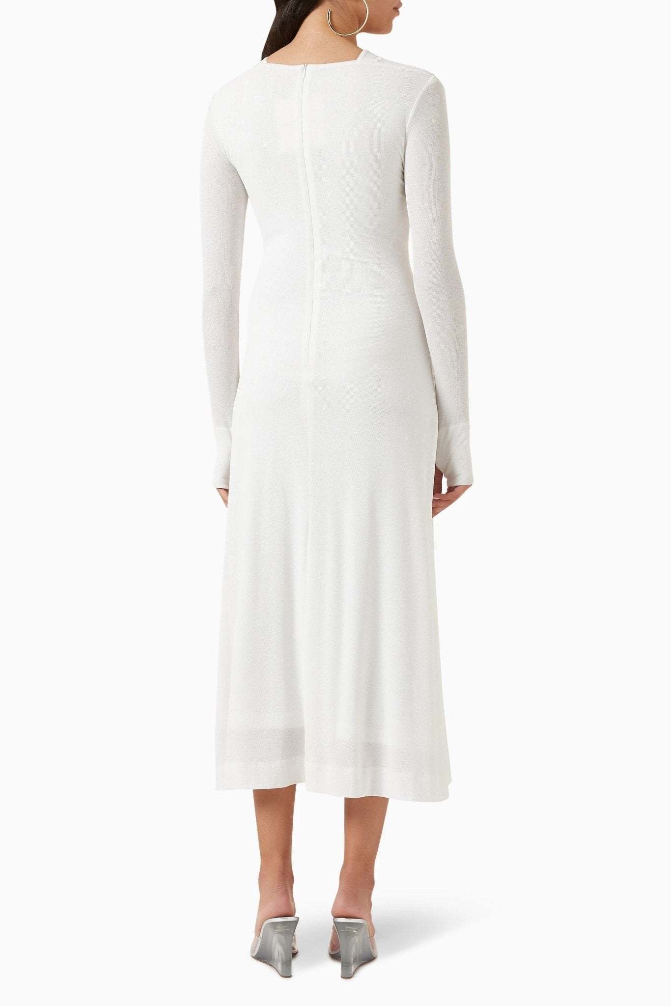 Nita Cut-out Cross Bodice Midi Knit Dress-Sunfere