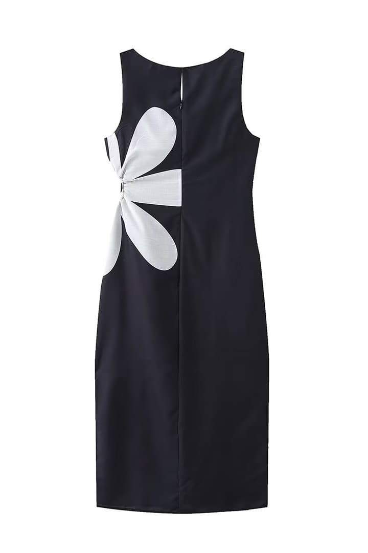 Ophelia Floral Printed Cut-out Midi Dress-Sunfere