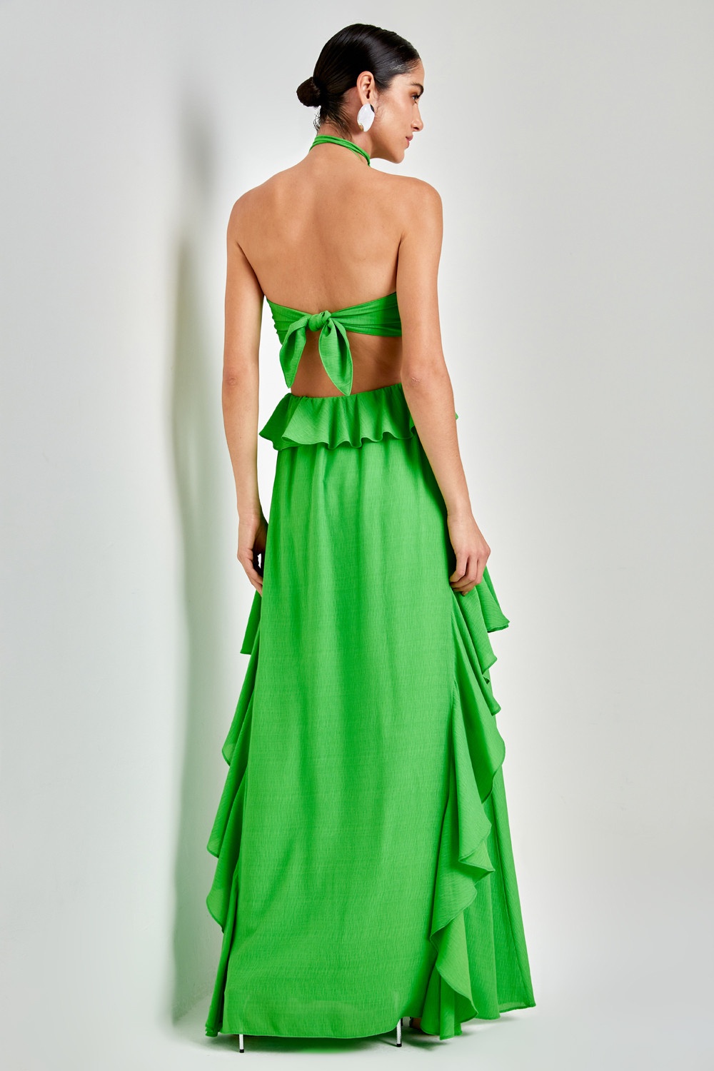 Tropcal Prnt Halter Neck Max Dress By PATBO For Preorder On Moda