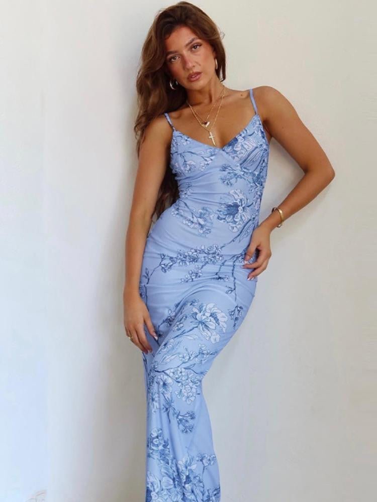 Orchid Printed Maxi Slip Dress-Sunfere