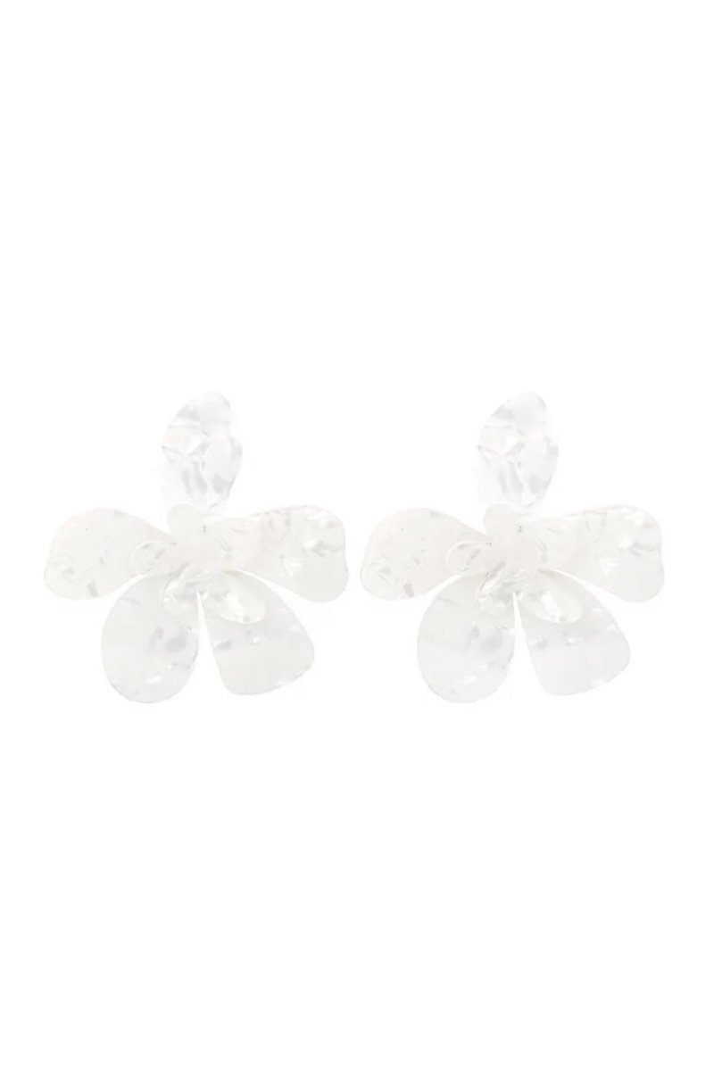 Oversized Acrylic Flower Earrings-Sunfere