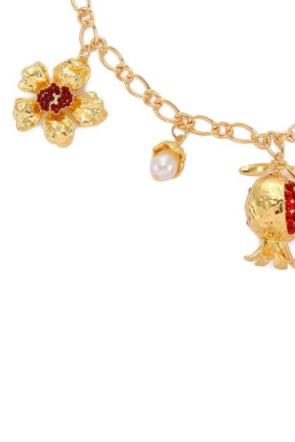 accessories-Pancy Pomegrante Flower Necklace-SA00202282362-Gold - Sunfere