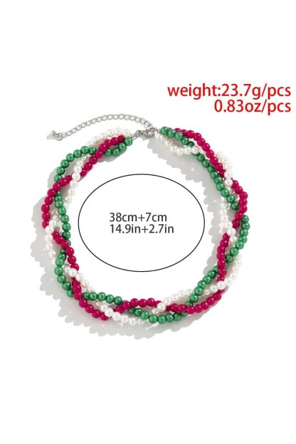 accessories-Pearl Woven Chain Necklace-SA00611141914-Multi - Sunfere
