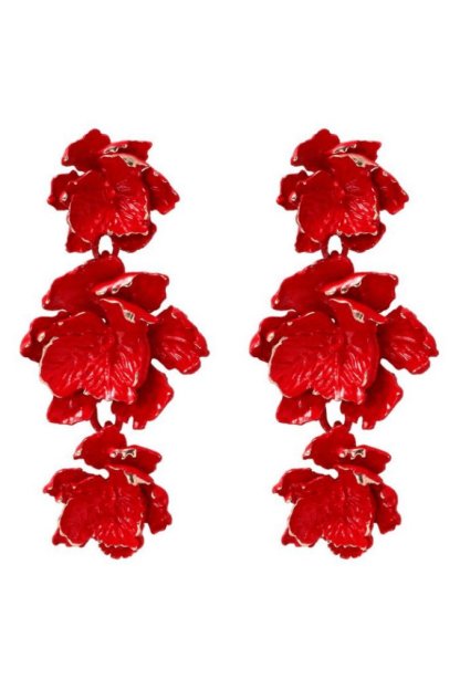 Phyllis Varnish Flower Earrings
