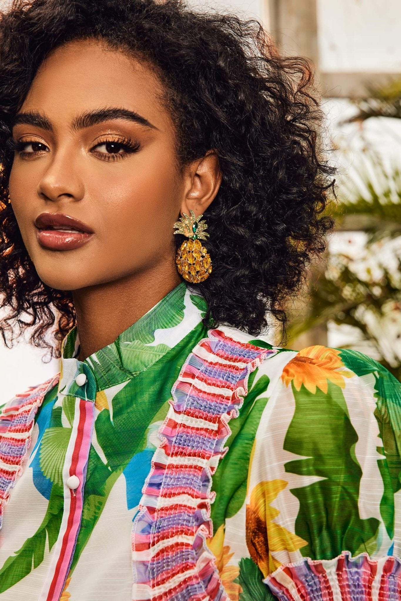 Diamante drop earrings discount