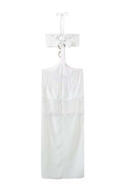 dresses-Rebecca Halterneck Tassel Maxi Dress-SD00604022602-White-S - Sunfere