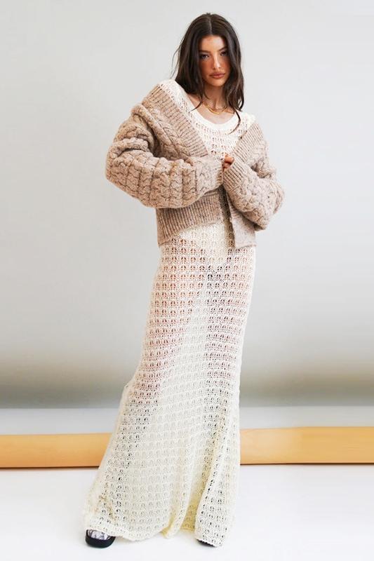 Regina Backless Crochet Maxi Dress-Sunfere