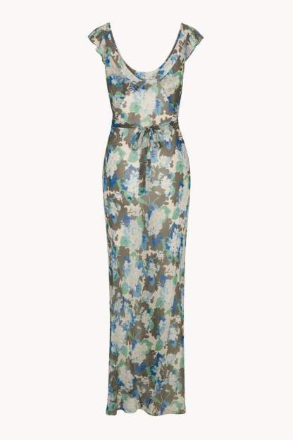 dresses-Renata Floral Ruffle Maxi Dress-SD00603212503-Blue-S - Sunfere