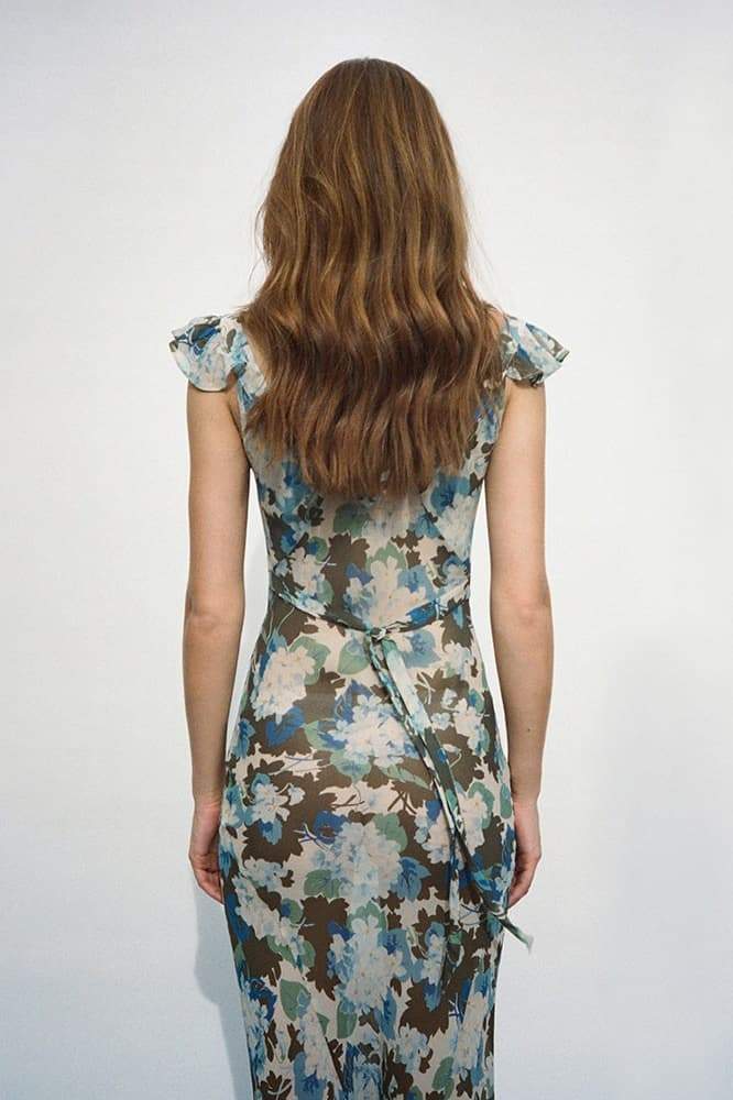 Renata Floral Ruffle Maxi Dress-Sunfere