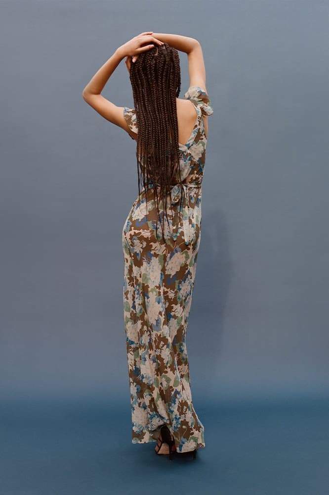 Renata Floral Ruffle Maxi Dress-Sunfere