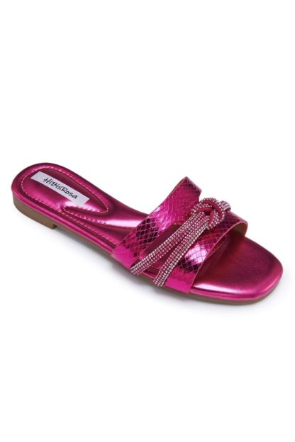 shoes-Renee Rhinestone Knot Sandals-SSH00603282563-Hot Pink-37 - Sunfere