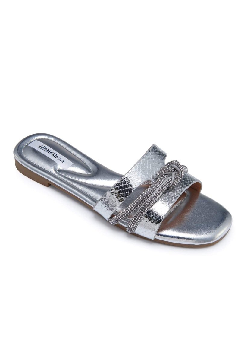 shoes-Renee Rhinestone Knot Sandals-SSH00603282563-Silver-37 - Sunfere