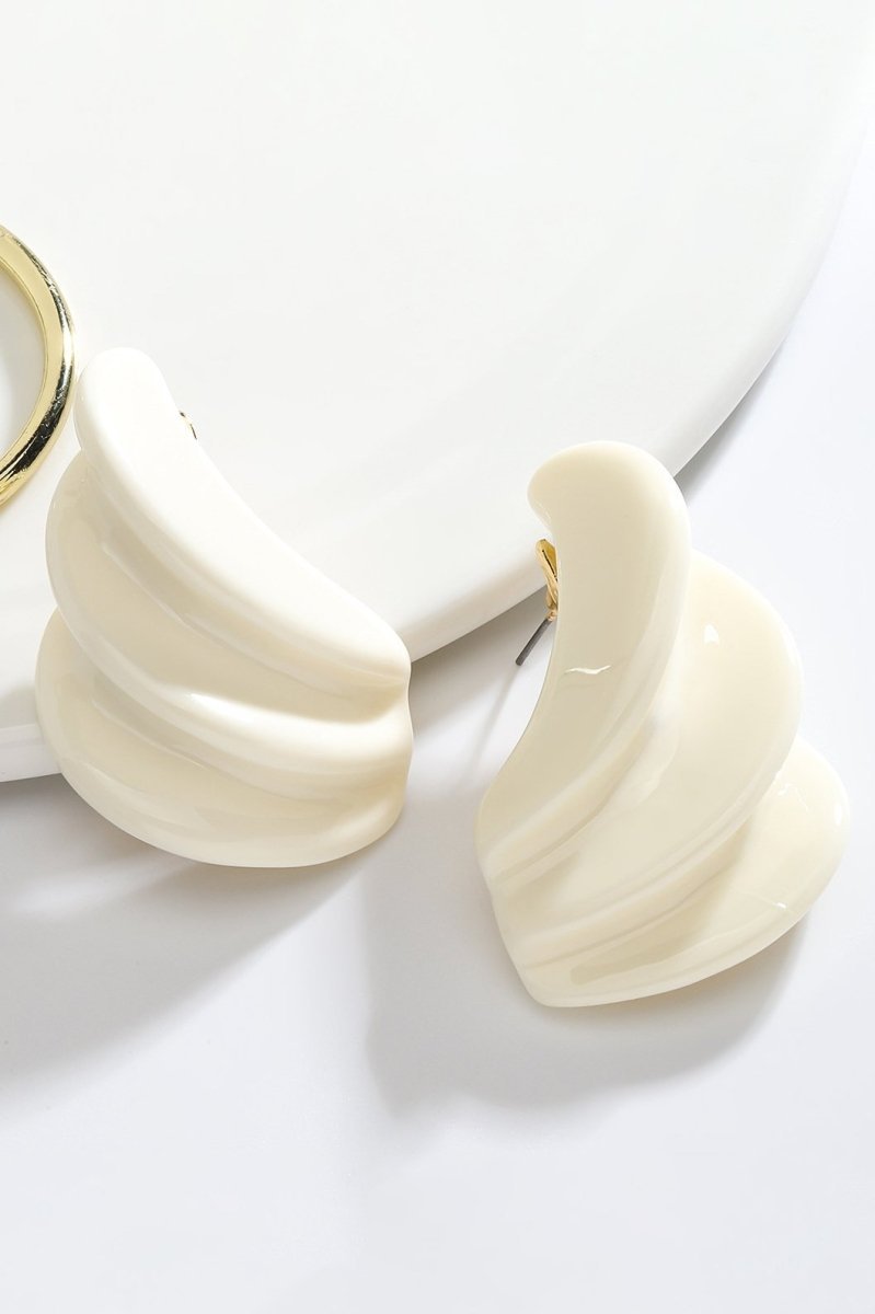 Resin Shell-shaped Earrings-Sunfere