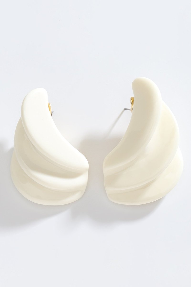 Resin Shell-shaped Earrings-Sunfere