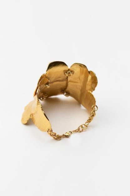 accessories-Retro Metal Petal Bracelet-SA00605292839-Gold - Sunfere